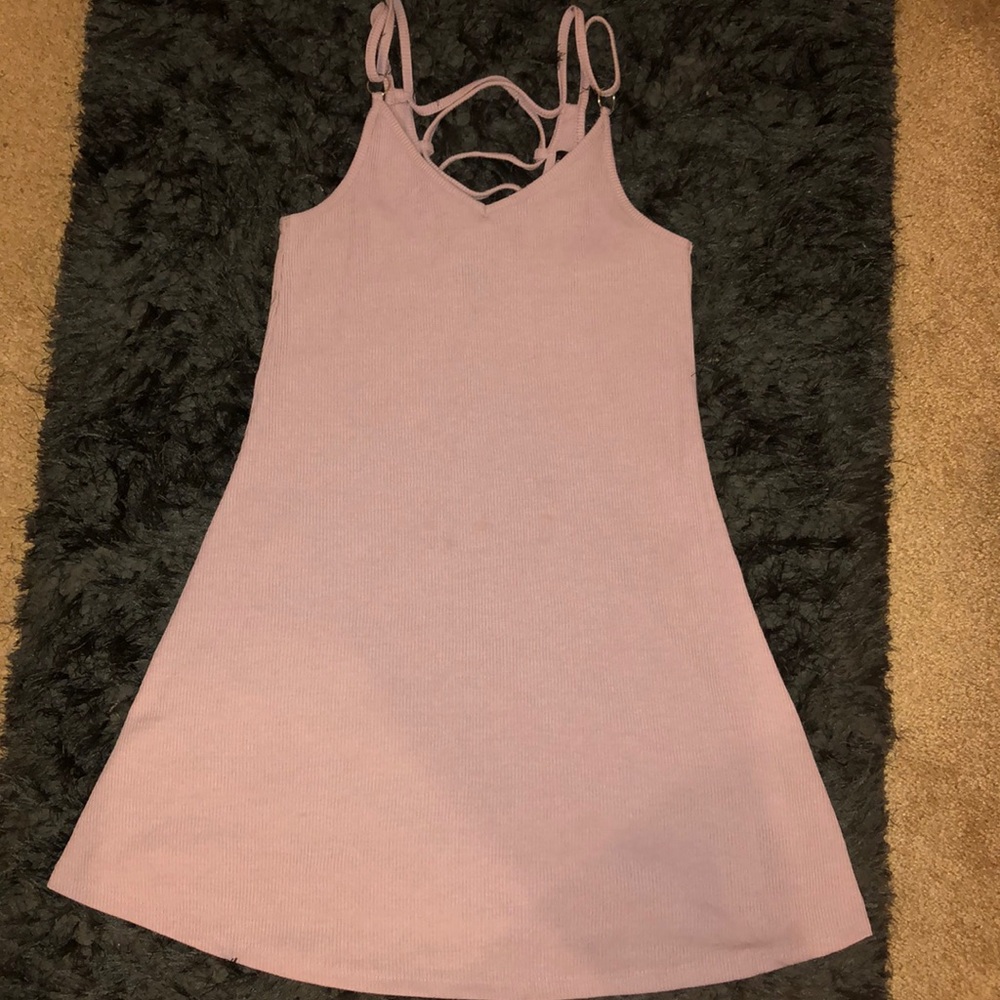 Topshop Strappy Light Purple Mini Tank Dress